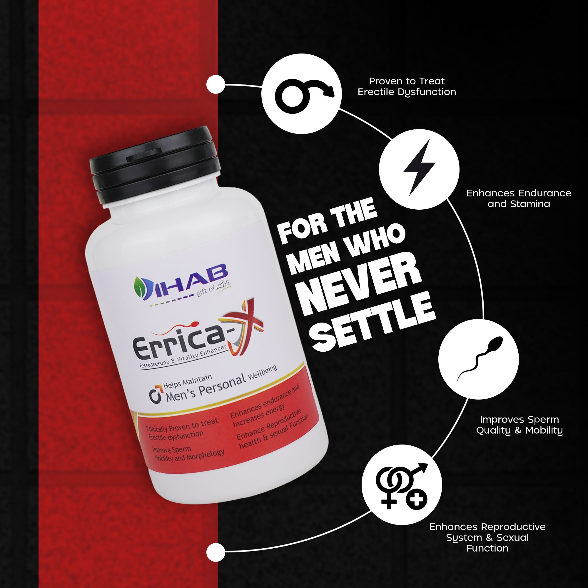 Errica X Testosterone and Vitality Booster for Men