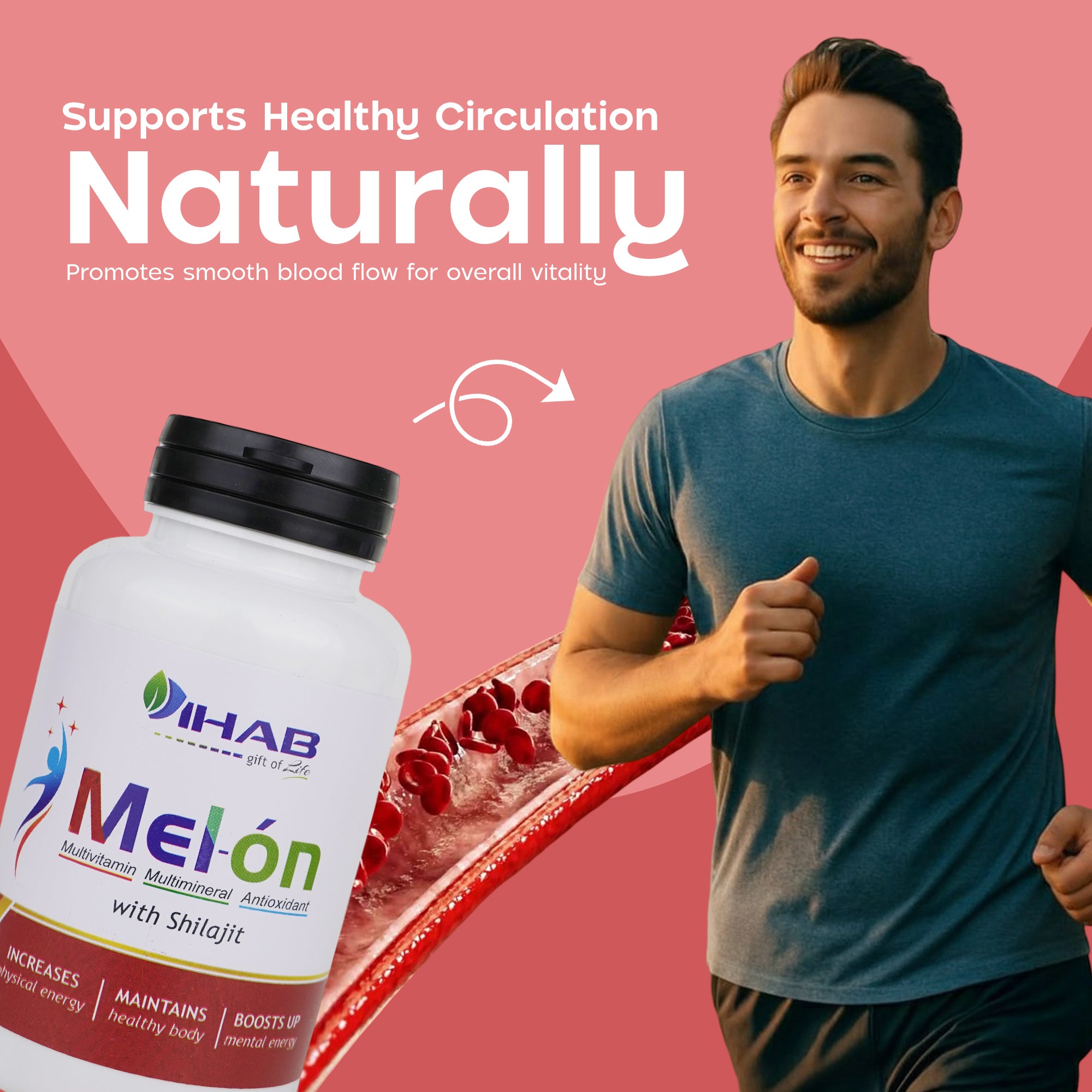 Melon Multivitamin Multimineral Antioxidant with Shilajit