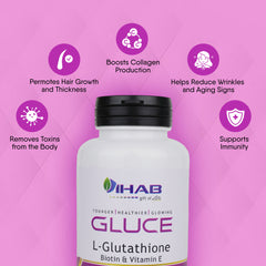 Gluce L-Glutathione Skin Hair and Nail Capsules