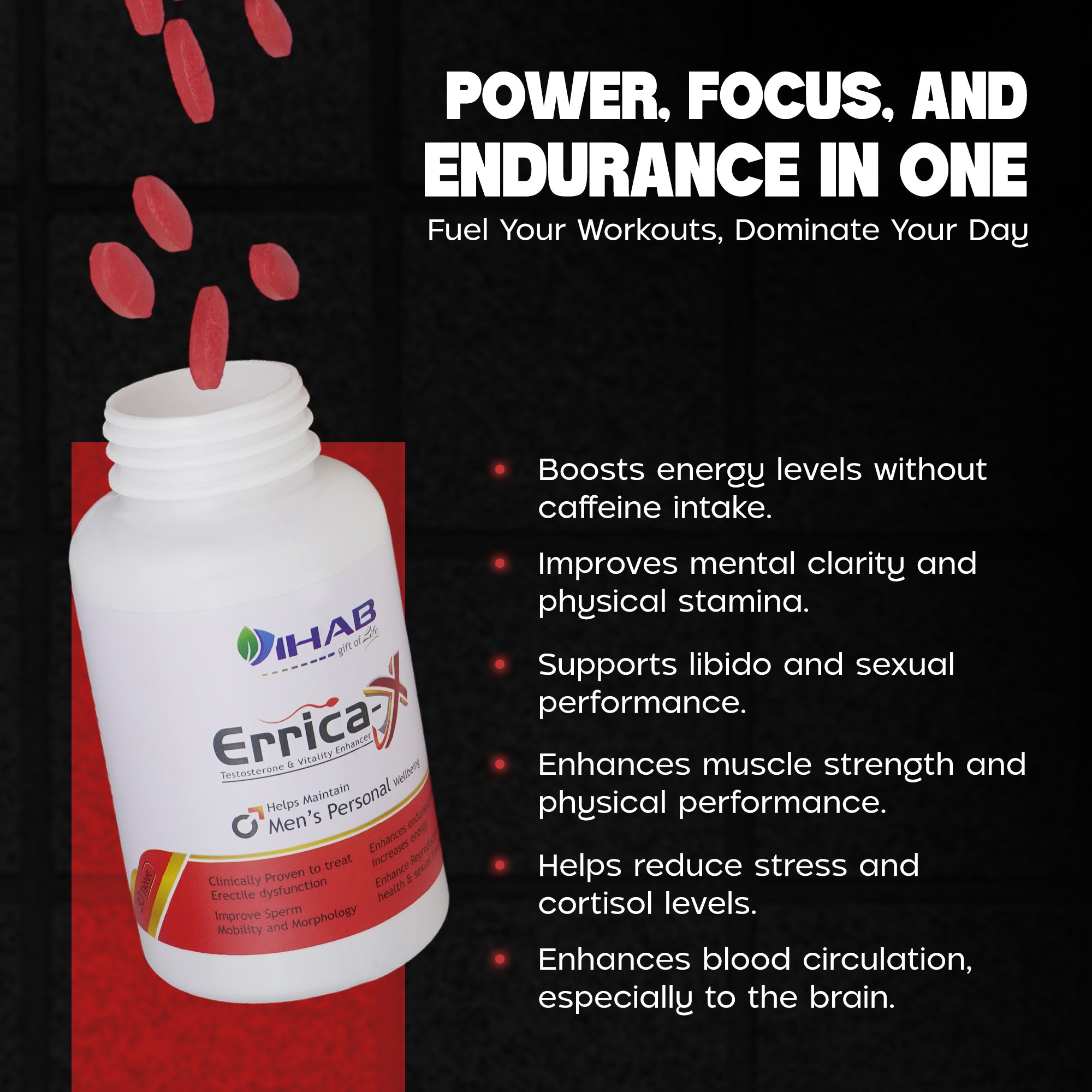 Errica X Testosterone and Vitality Booster for Men