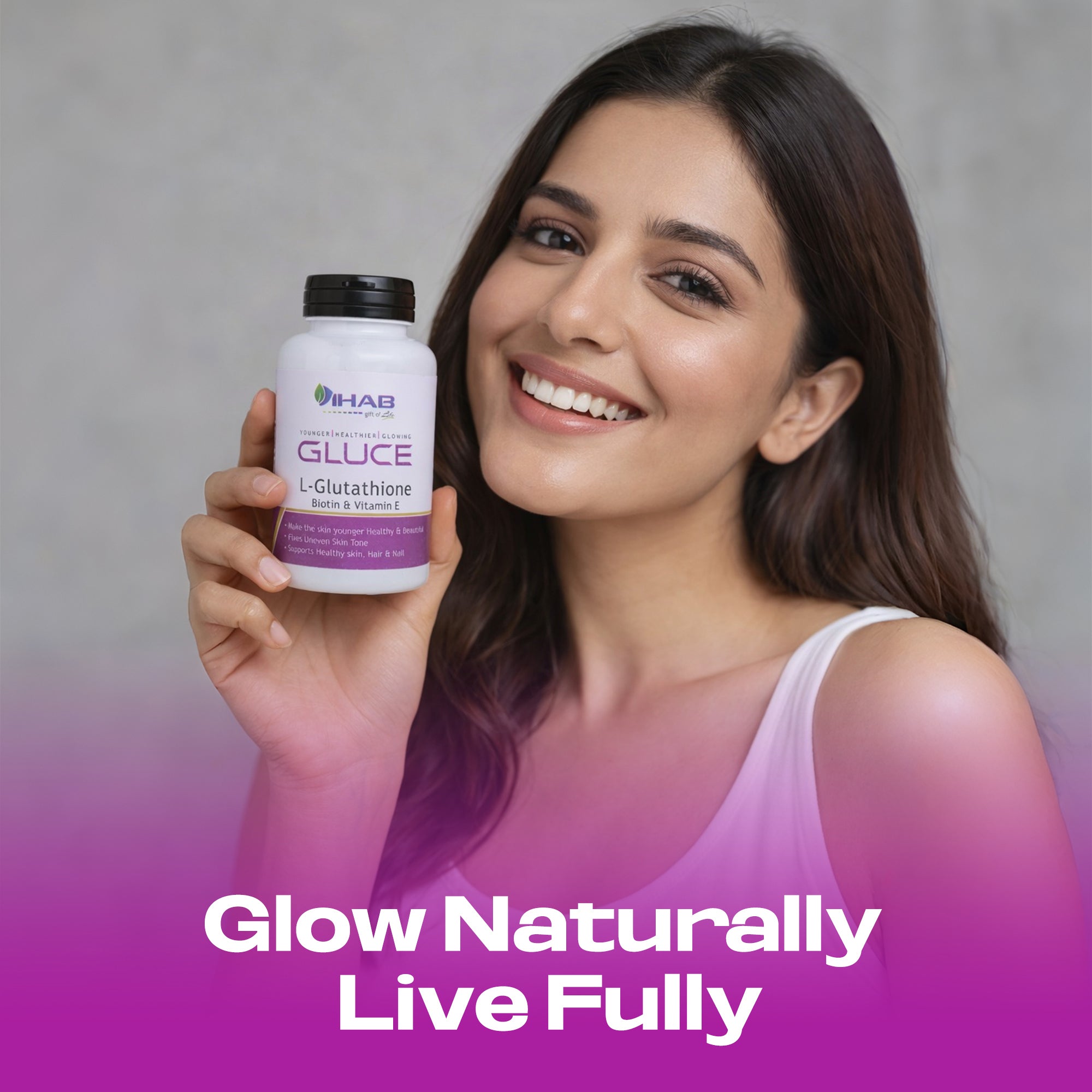 Gluce L-Glutathione Skin Hair and Nail Capsules